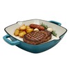 YYJINGYOU Enameled Cast Iron Square Grill Pan, Nonstick Skillet Steak