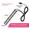 Sylvil Car LED Strip Light, 24 LEDs RGB Neon Interior