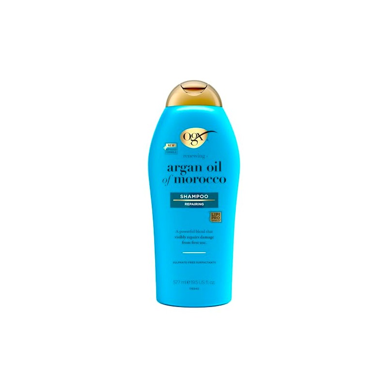 OGX, Shampoo Argan Oil, Ideal para Cabello Seco y Dañado,