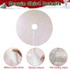 Christmas Tree Skirt 50" Round Sparkly Iridescent Sequin Fall Large