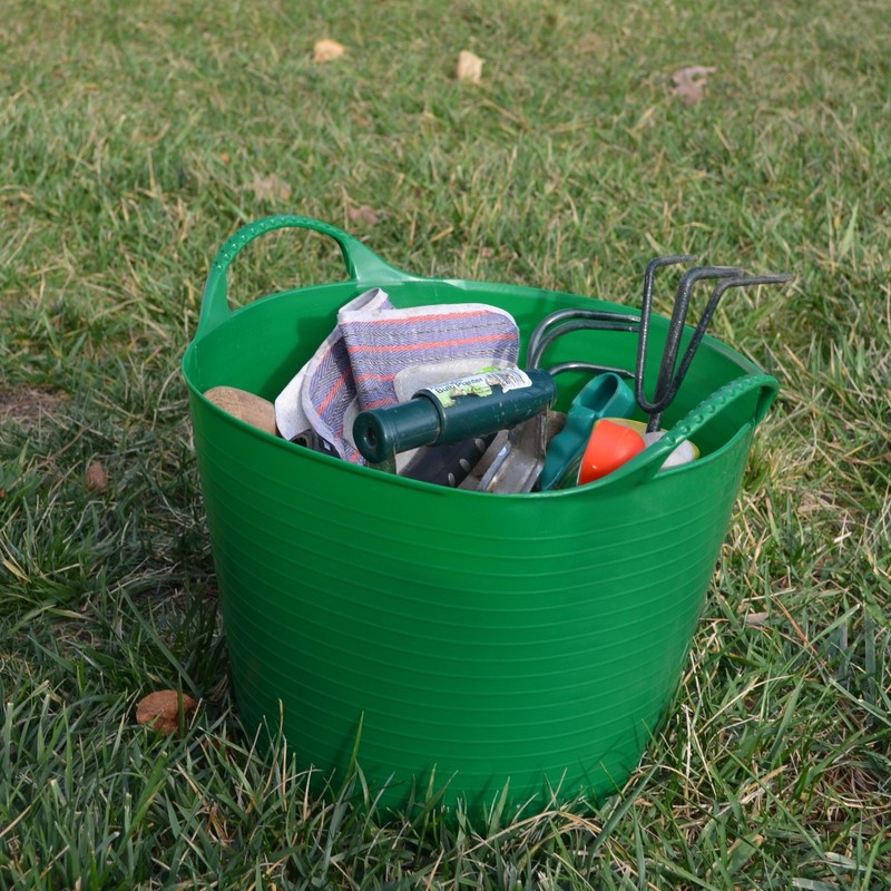 Tubtrugs 14L Small Flexible 2-Handled Recycled Tub, Green