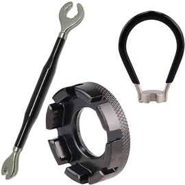 Praxia Spoke Wrench, Nipple Turner, Rim Wrench, Set of 3, Multi Wheel Spanner, Spoke Tool, Adjuster, Bicycle