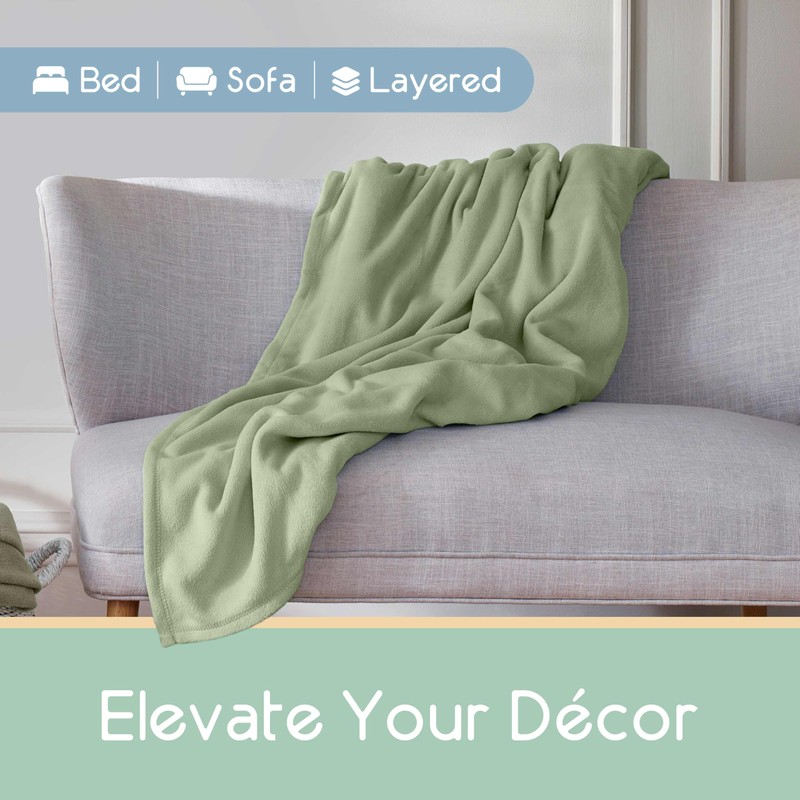 Full/Queen Size Microfleece Blanket | Fleece Bed Blanket | All-Season