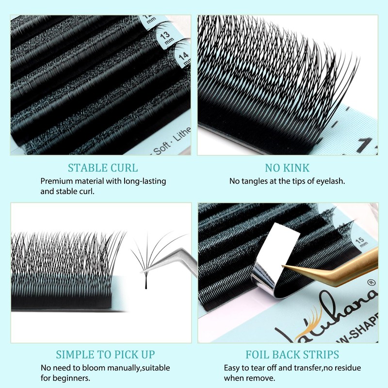 Flying 5D W Clover Lash Extensions 0.07 C Curl 10-15mm
