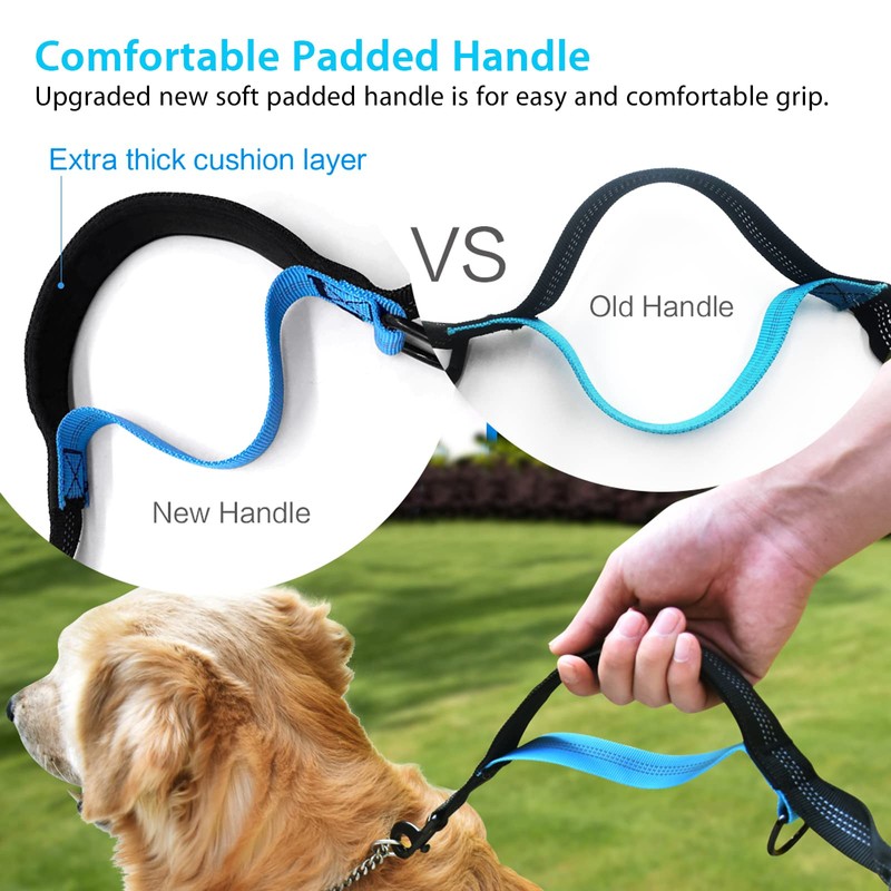 Uppetly Hands Free Dog Running Leash with Adjustable Waist Belt,