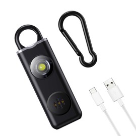 Security Buzzer with LED Light, Security Alarm, Personal Alarm, 130dB Self Defense Alarm with Mini Emergency LED Flashlight, Key Chain, Safe Personal Protection for Girls and Elderly, Burglar Alarm