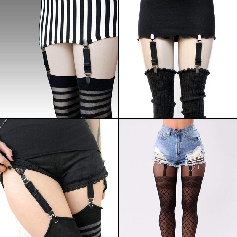 WILLWIN Elastic Thigh High Garter Suspenders Jeans Pant Boot Leg