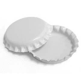 100 White ON BOTH SIDES Bottle Caps New Unused Bottlecaps Colored 2 sided