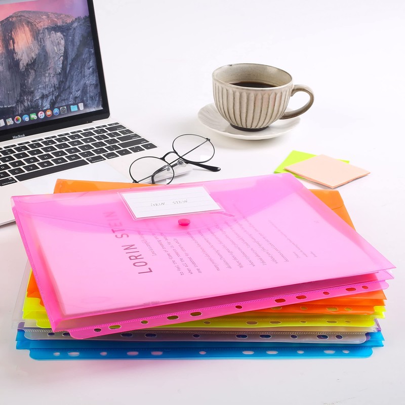 TOOELMON Document Folder A4, Pack of 12 Premium Transparent Document