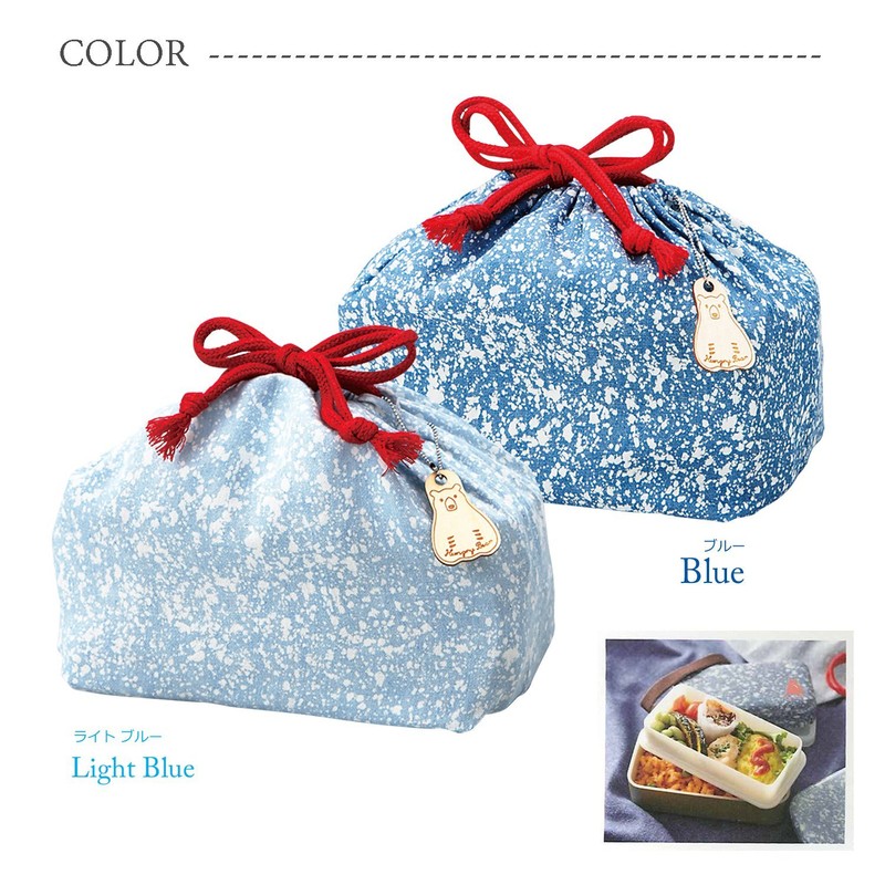 Takenaka T-56472 Drawstring Bag, Denim, Size L, Blue, 3.9 x