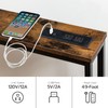 HOOBRO 2 Pack 5.9" Narrow Console Sofa Table with Power