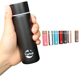 Stainless Steel Water Bottle, Mini Flask 150ML,Coffee Vacuum Small Flasks Small Capacity Portable Travel Drink Water Bottle Insulated Cup (Matte Black)