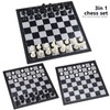 Chess Game, 3-in-1 Backgammon Foldable Magnetic Chess Game Portable Chess