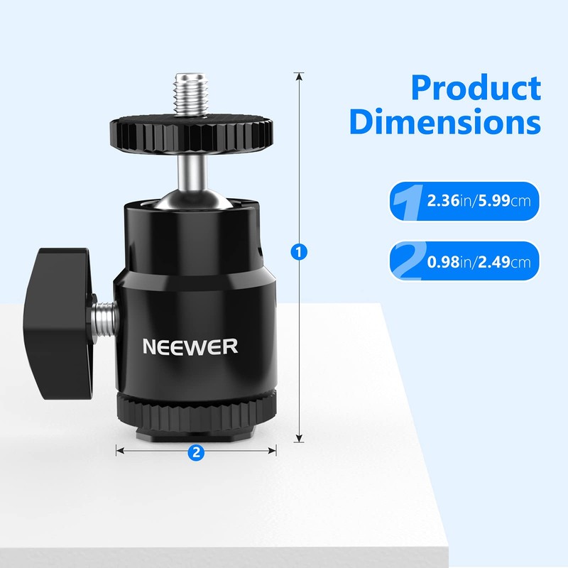 NEEWER Soporte de Zapata para Cámara de 1/4" con Tornillo
