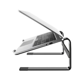 MMOBIEL Laptop Stand Large - Laptop Stand 10 to 18 Inch - Universal Laptop Stand for Desk Compatible with MacBook, Notebook, ASUS, Acer and More - Black Aluminium