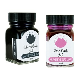 Monteverde 60ml Core Fountain Pen Ink Bottle (30ml Blue/Black Ink Bottle G309BB, 30ml Rose Pink Ink Bottle G309RP)