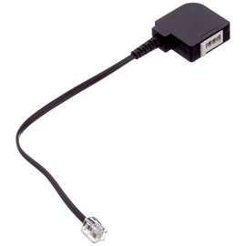 goobay Wentronic 68584 TAE Adapter, TAE-F-Buchse > RJ11/RJ14-Stecker (6P4C), kompatible mit Router, 0,2 m, schwarz