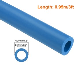 sourcing map Pipe Insulation Foam Tube 18mm ID x 30mm OD 0.95m Foam Tubing Heat Insulated Pipe for AC Unit Handle Grip Water Pipe Freeze Protection - 1-3/16" x 11/16"/Blue