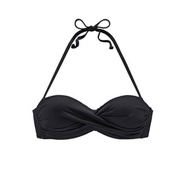 Lascana Women's Mix Kini Bikini Bandeau Top Black black Size:42C