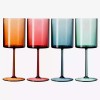 Wine Savant Multicolor Square Acrylic Wine Glasses Set of 4
