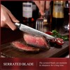 YFWOOD Steak Knives Set of 4, 4.8 Inch Non Serrated