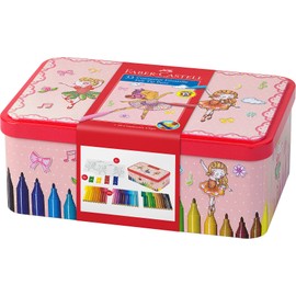 Faber-Castell 155534 - Filzstifte Connector Ballerina Etui mit 33 Stiften