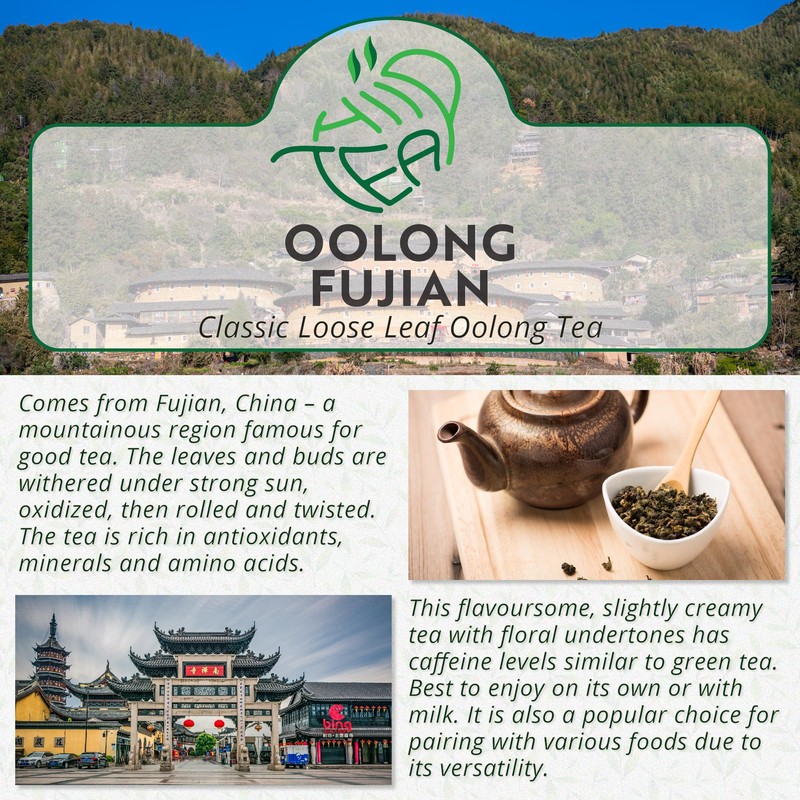 Oolong Fujian Loose Leaf Tea – Classic Chinese Oolong Leaves