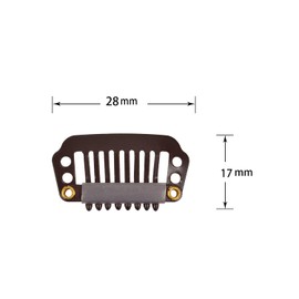 YTBYT-50 pinzas para extensiones de cabello, 28 mm, 8 dientes, pinzas para peluca, pinzas para el cabello con broche de presión de metal con respaldo de silicona de goma para pelucas, accesorios para