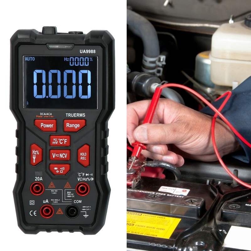 UA9988 Digital Multimeter AC/DC Current Voltage Capacitance Resistance Measurement Black