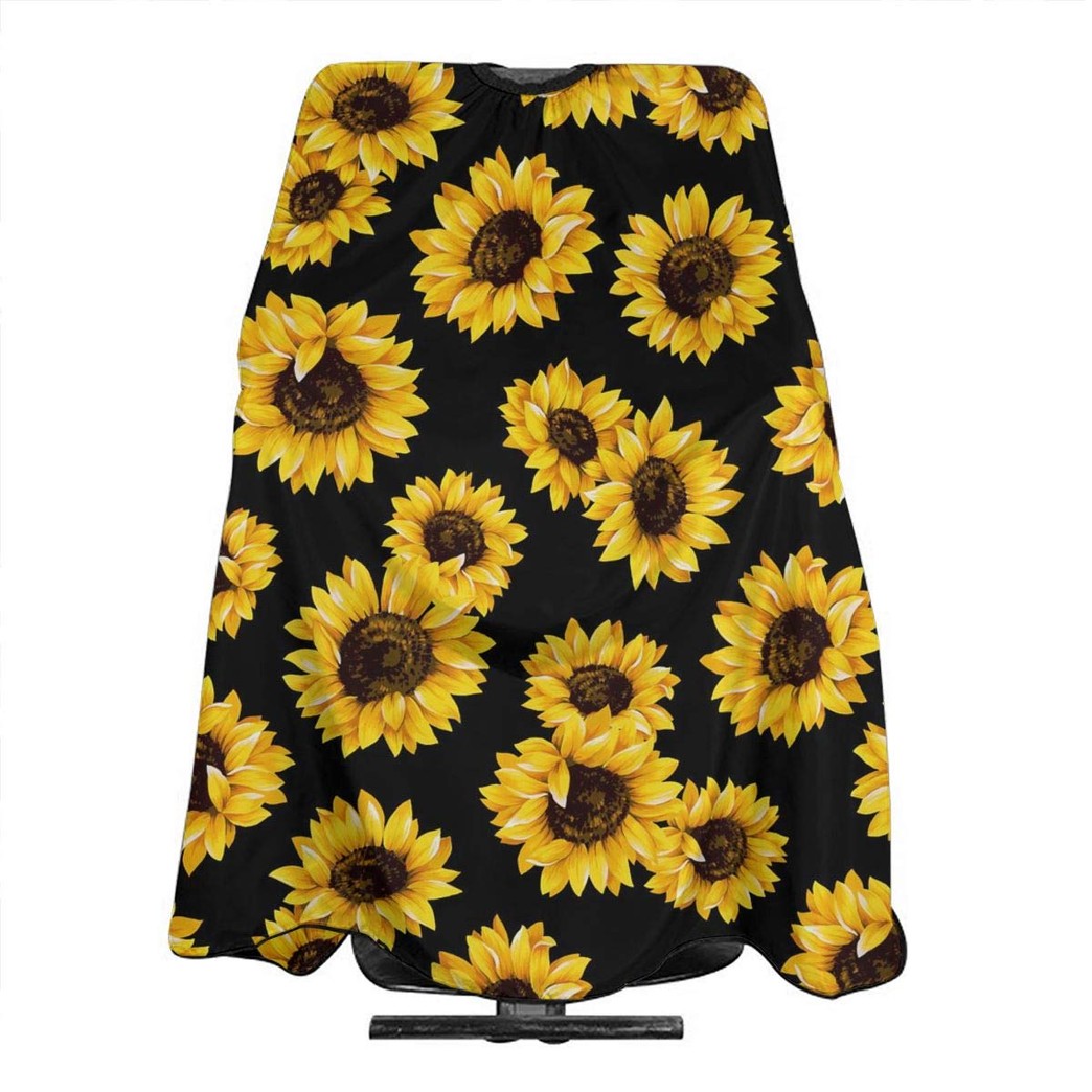 Lovely Sunflower Home Haircut Apron Cape Hair Salon and Dyeing Styling Cloth for Women/Men