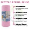 PCCALIGO 50-Pack Microfiber Cleaning Cloth Roll 12"x12", Lint-Free, Pink