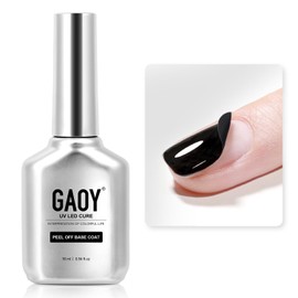 GAOY Peel Off Gel, Removable Base Gel, 0.6 fl oz (16 ml), Large Capacity, Peel Off Base, Base Gel, UV and LED Compatible, Clear Gel Nail