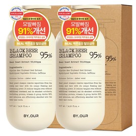 Byauer Black Beer East Shampoo Amberwood Fragrance, 1.017L, 2 pcs / 바이아우어 블랙 비어 이스트 샴푸 앰버우드향, 1.017L, 2개