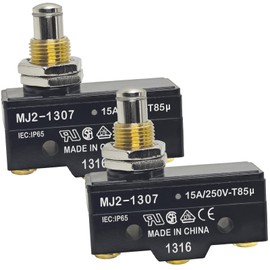 BE-2RQ1-A4 Plunger Micro Switch (Pack of 2) – 25A SPDT Limit Switch for Car Lift Power Units - Replacement for Honeywell BE2RQ1A4, Benwil 300282, Rotary Lift P461-2