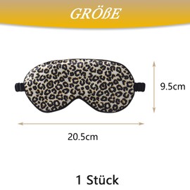 Schlafmaske Frauen, Schlafbrille Damen Bequem, Schlafbrille Sleeping Mask Schlafmasken Augenmaske Schlafmaske Sleep Mask Leopardenmuster, Weiches Material Ideal für Zuhause Reisen Flugzeug