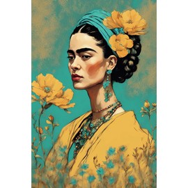 Premium Notizbuch Rose el Rose Frida Kahlo Collektion A5 15,24 x 22,86 cm 120 linierte Seiten
