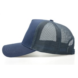 MUNULA - Gorro de camionero de malla XXL de gran tamaño para hombres, gorra de béisbol de corona alta, transpirable, ajustable, de 23.6 a 25.6 pulgadas, Azul, 2G-3G