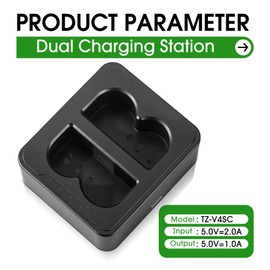 Bolidtec Ring Battery Charger Station with Dual LED Indicators - Dual Port Charging Dock for Ring Doorbell Camera 2/3/4, Stick Up Cam & Spotlight Cam Li-ion Battery 5V 2A