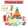 GERUI 20Pcs Wooden Building Blocks,15Pcs Cards,Wooden Number Blocks Toys for