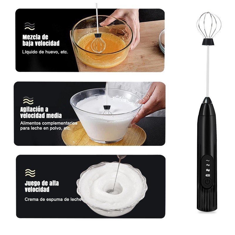 AGTOWM Espumador de Leche de Agitador Eléctrico de Mano, mini