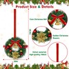 6 Pcs Mini Christmas Wreath with Bell, Berry, Flowers and