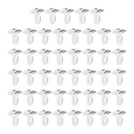 HARFINGTON 50 Pair Drop Ceiling Hooks 1" W Metal T-Bar Track Clip Suspended Drop Ceiling Tiles Ceiling Hooks for Hanging Plants & Decorations, White