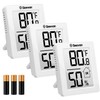 Geevon Indoor Thermometer Room Temperature Monitor,3 Pack Temperature Humidity Gauge