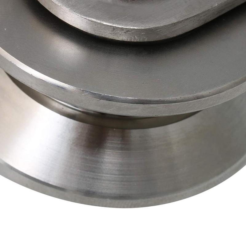 Yibuy 201 Stainless Steel V Type Large Rigid Pulley for