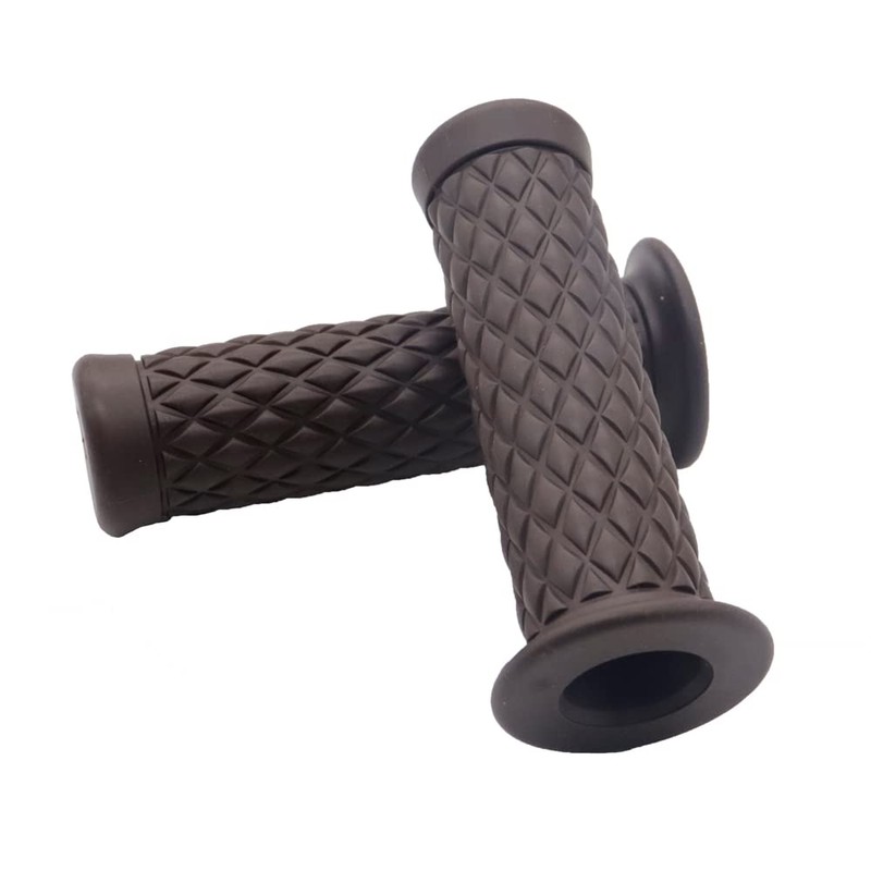 HLJSDZ レトロな古典的なバイクのグリップはハーレーヤマハモーターサイクルのハンドルバーのためのバーヴィンテージスクーターアクセサリーをハンドルカフェレーサーのモトグリップ