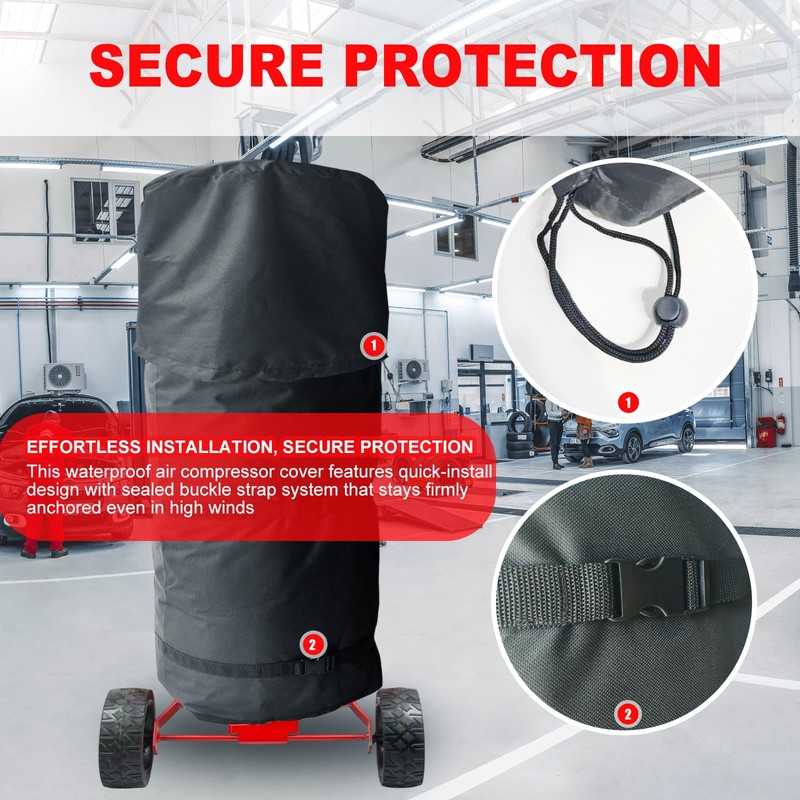 20-30 Gallon Air Compressor Cover, 600D Oxford Fabric Waterproof &