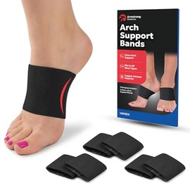 Plantar Fasciitis Brace Arch Supports – Effective Foot and Heel Pain Relief Sleeves Helps Sore Heels Spurs, Flat Feet and High Arches Comfortable Copper Infused Fascia Bands (3 Pairs)