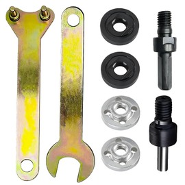 8 Stück 125mm Winkelschleifer Zubehör, Handbohrmaschine Conversion Rod Connecting Adapter Set, inklusive Flex Schlüssel und Flanschschlüssel, für Schleif- und Schneidarbeiten