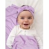 ZURLEFY Purple Stretchy Baby Swaddle Blanket and Hat Set, Newborn