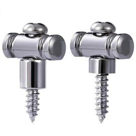 Guitar Roller String Retainers,String Guide,2-Piece Set Chrome String Trees Replacement Part,for Electric Guitars (Silvery)